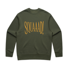 Load image into Gallery viewer, Squaaad! - Moss heather Crewneck
